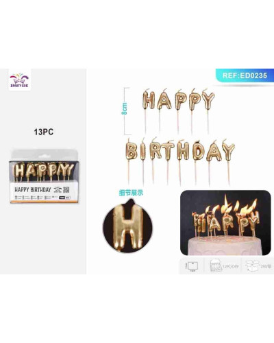 Набір свічок для торта "Happy BIRTHDAY"