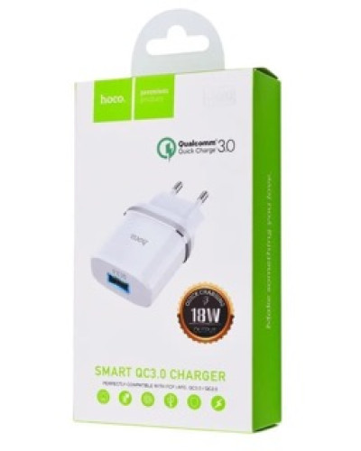 СЗУ адаптер 220V HOCO C96A single port charger (Білий)